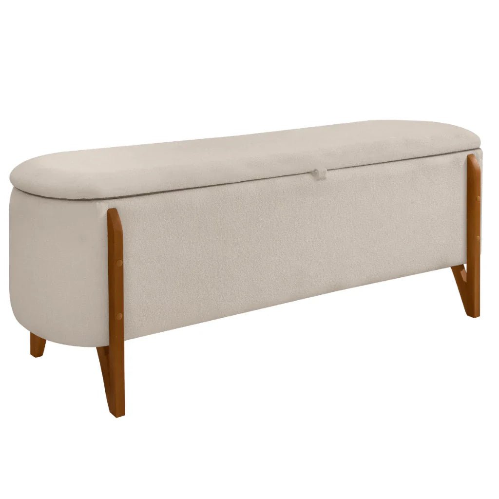 Recamier Boucle Calçadeira Sapateira Escritório Quarto Armazenamento Bau Estofado Minimalista Modern