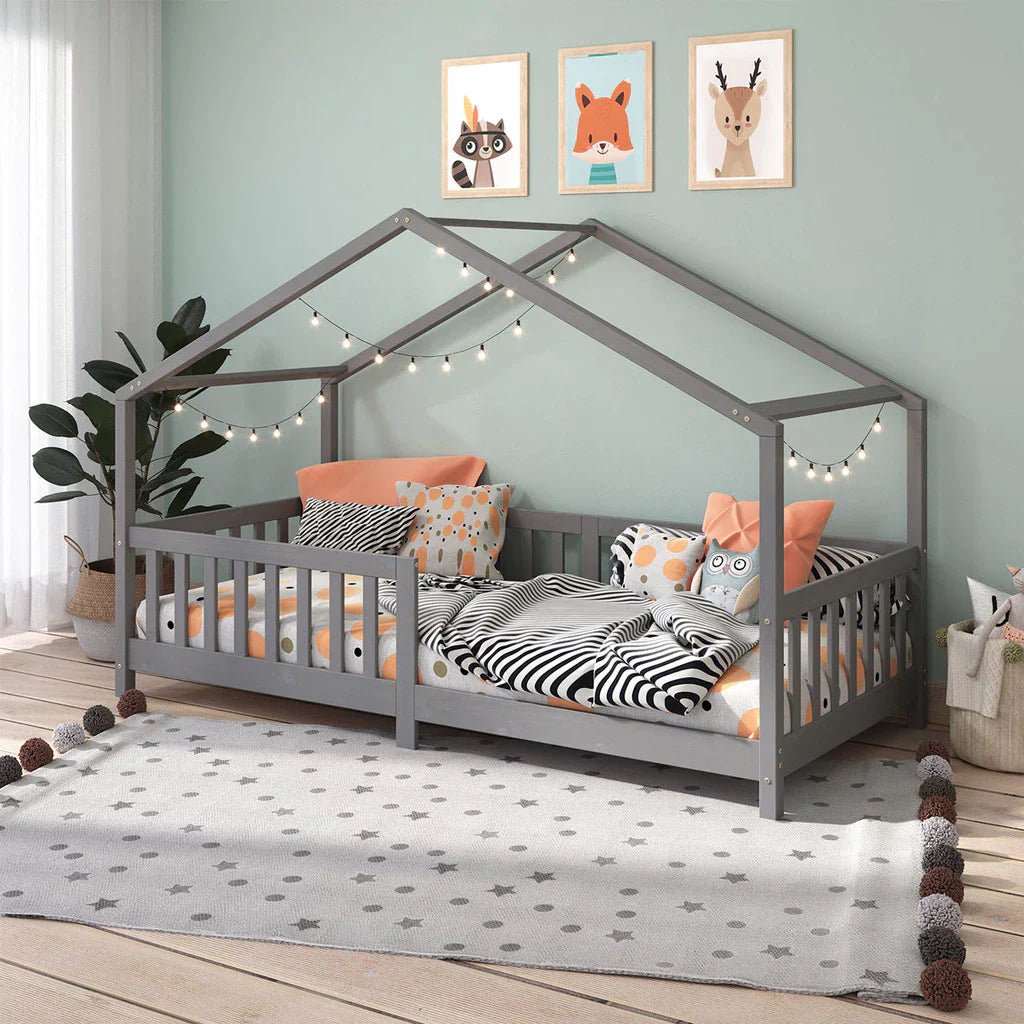 Cama Casinha Montessoriana Solteiro Lisan – 100% Madeira Maciça