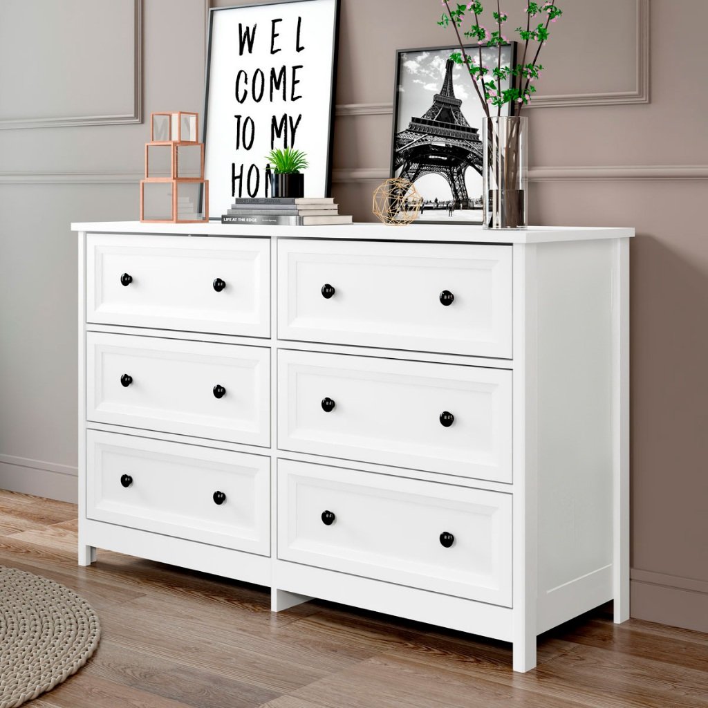 Cômoda 6 Gavetas Ditália Branco