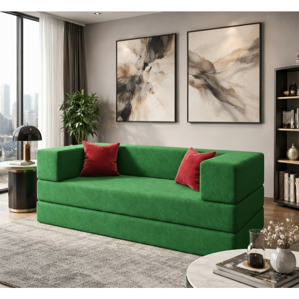 Sofá Cama Buty 2 em 1 Espuma para Sala Quarto Compacto Confortável Prático Ideal para Ambientes Pequenos Apartamento